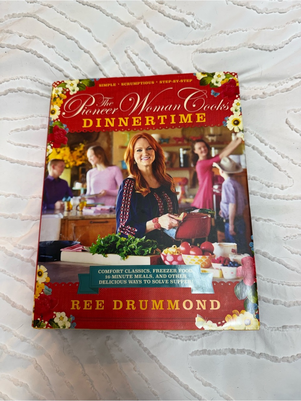 The Pioneer Woman Dinertime Cookbook - Red Cover with Floral Accents